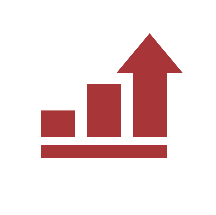 Chart icon_White Background with Red